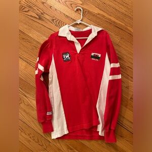 Red and White Rugby Shirt Wales